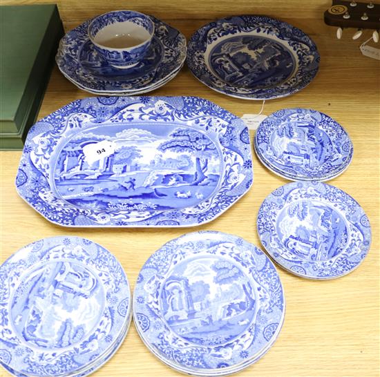 A part service of Copeland Spodes Italian pattern transfer-printed tableware,